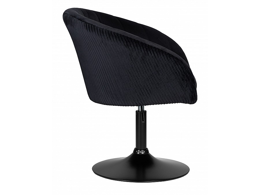 Кресло дизайнерское DOBRIN EDISON BLACK, черный велюр (1922-21)