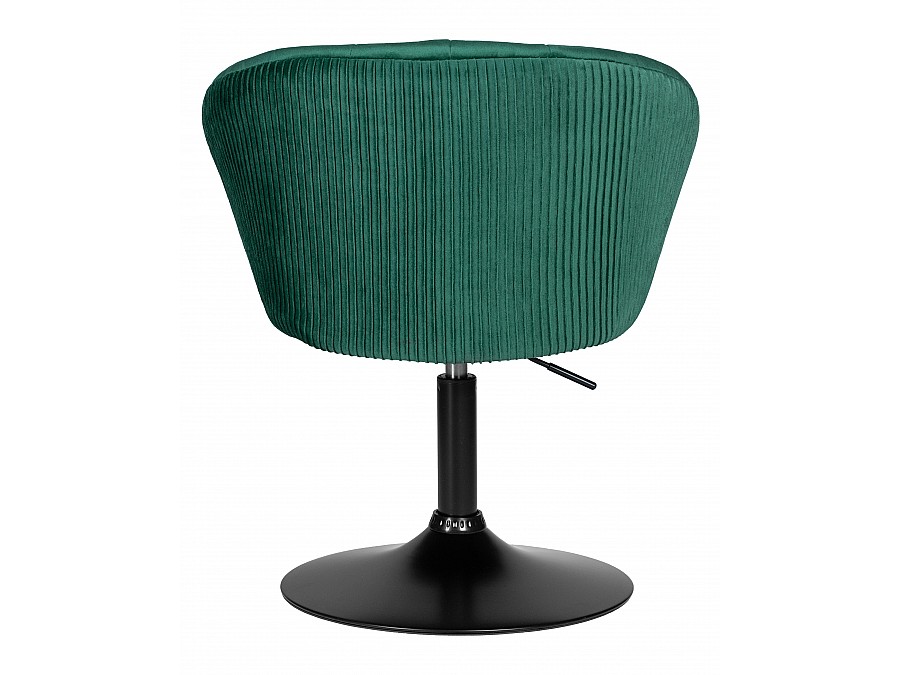 Кресло дизайнерское DOBRIN EDISON BLACK, зеленый велюр (1922-9)
