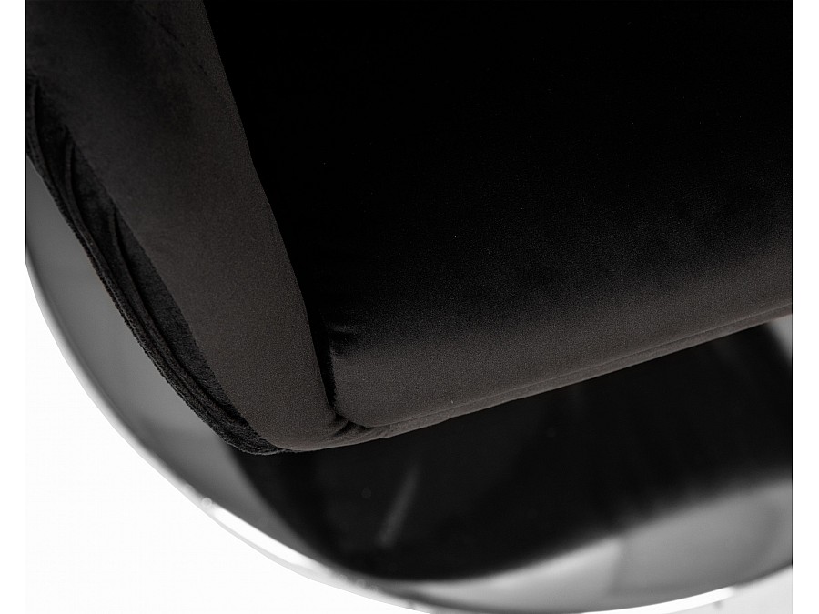 Кресло дизайнерское DOBRIN EDISON, черный велюр (1922-21)