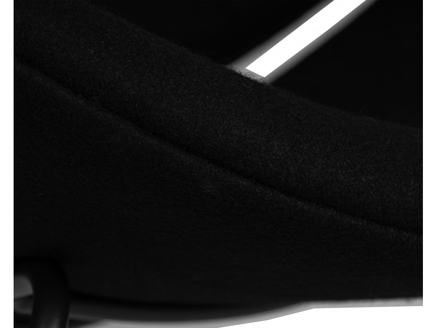 Кресло дизайнерское DOBRIN EMILY, черный ткань AF9, черное основание