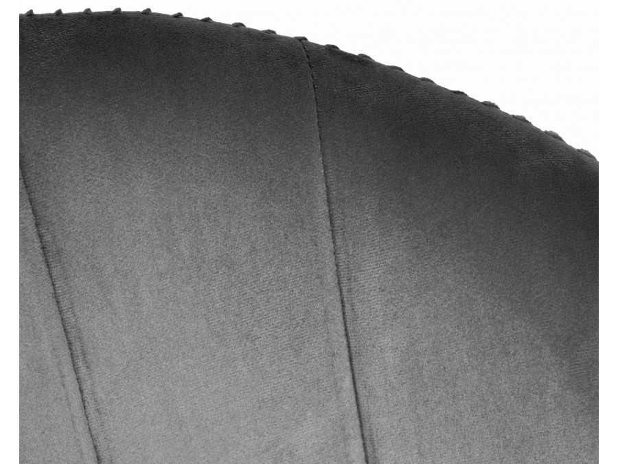 Кресло дизайнерское DOBRIN EDISON, серый велюр (1922-19)