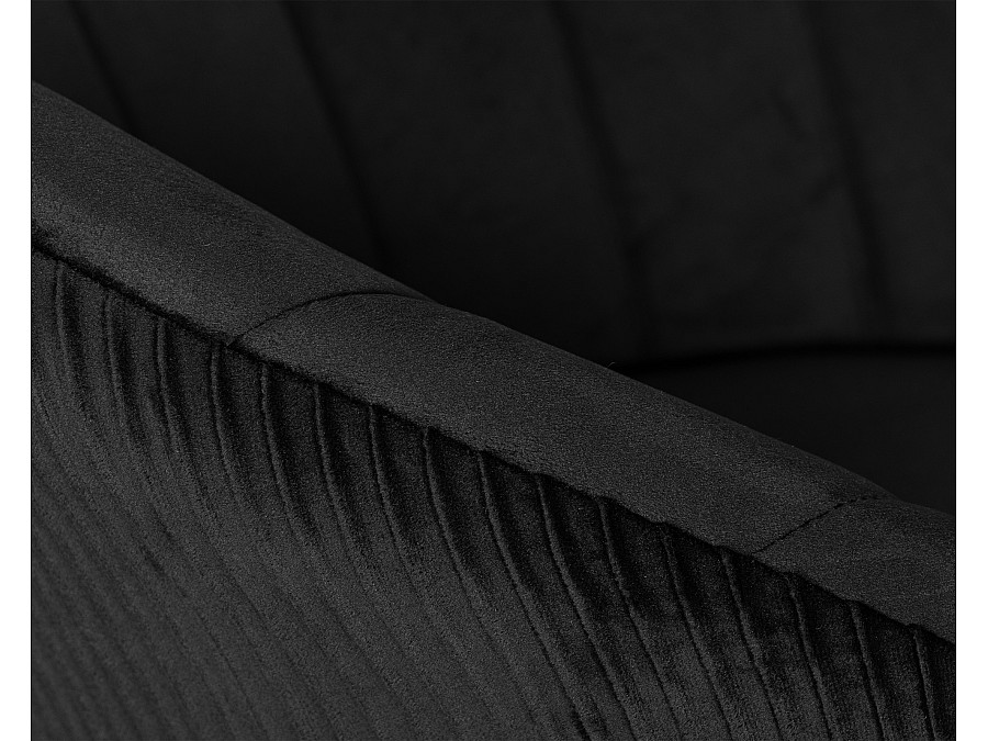 Кресло дизайнерское DOBRIN EDISON BLACK, черный велюр (1922-21)