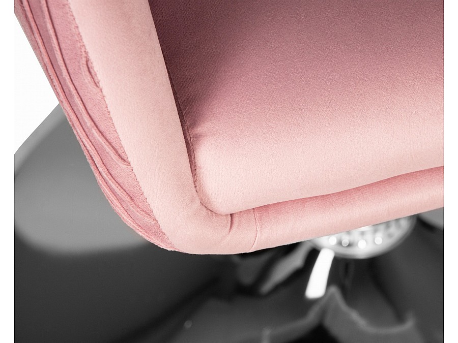 Кресло дизайнерское DOBRIN EDISON, розовый велюр (1922-16)