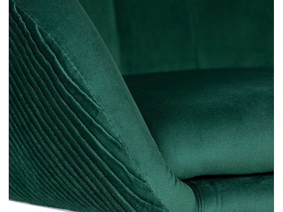 Кресло дизайнерское DOBRIN EDISON BLACK, зеленый велюр (1922-9)