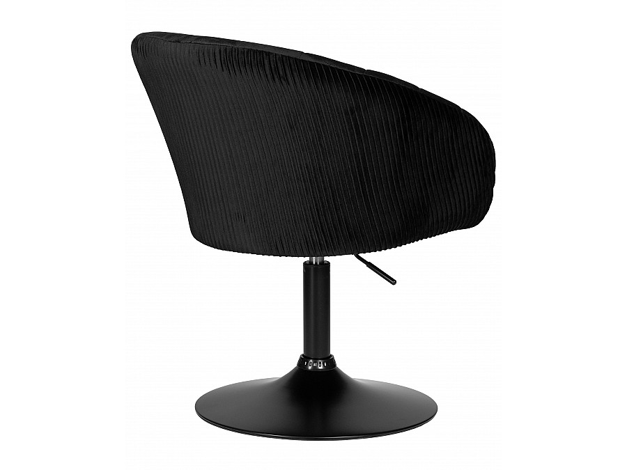 Кресло дизайнерское DOBRIN EDISON BLACK, черный велюр (1922-21)