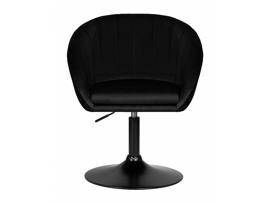 Кресло дизайнерское DOBRIN EDISON BLACK, черный велюр (1922-21)