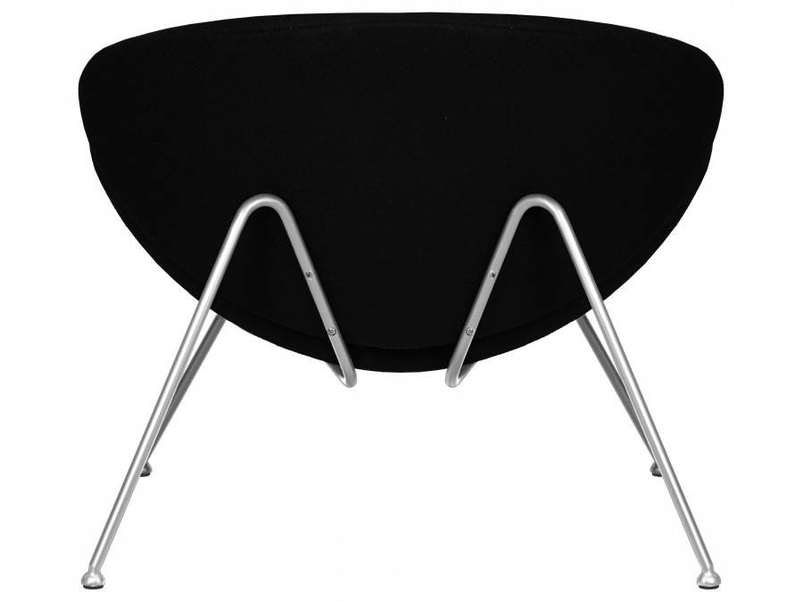 Кресло дизайнерское DOBRIN EMILY, черный ткань AF9, хромированная сталь