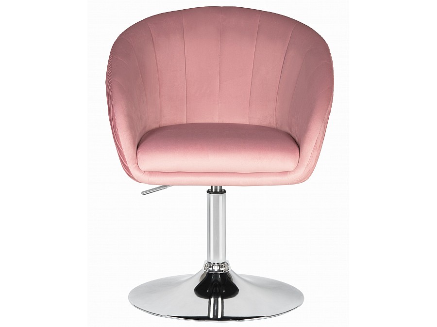 Кресло дизайнерское DOBRIN EDISON, розовый велюр (1922-16)
