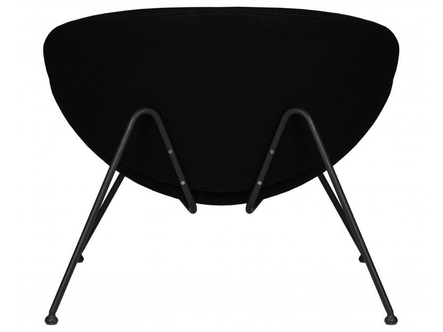 Кресло дизайнерское DOBRIN EMILY, черный ткань AF9, черное основание