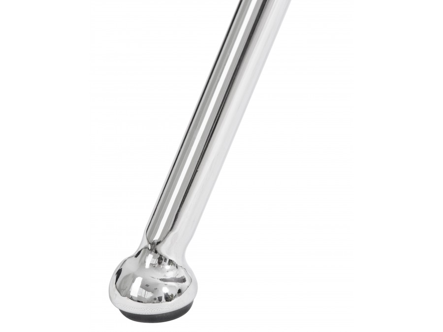 Кресло дизайнерское DOBRIN EMILY, серая ткань AF7, хромированная сталь