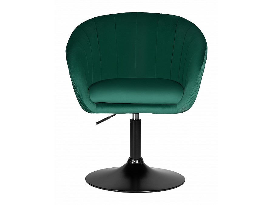 Кресло дизайнерское DOBRIN EDISON BLACK, зеленый велюр (1922-9)