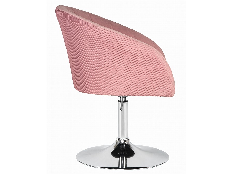 Кресло дизайнерское DOBRIN EDISON, розовый велюр (1922-16)