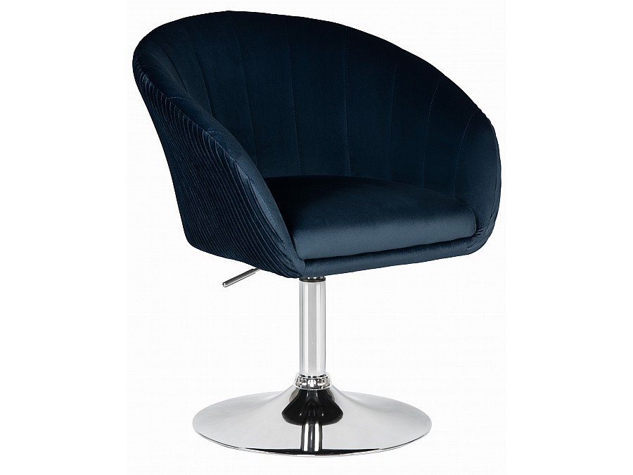 Кресло дизайнерское DOBRIN EDISON, синий велюр (1922-20)