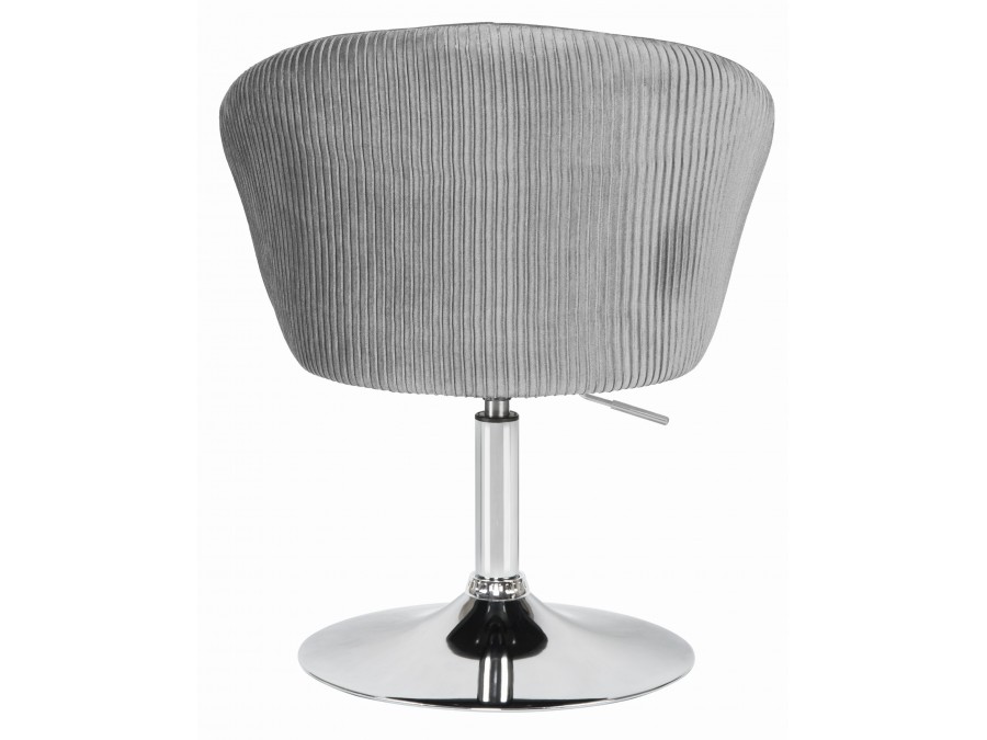 Кресло дизайнерское DOBRIN EDISON, серый велюр (1922-19)