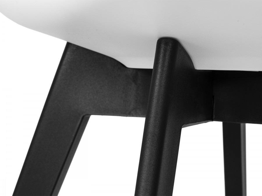 Стул обеденный DOBRIN HARRY, цвет сиденья белый (W-02), ножки пластик черные (В-03)