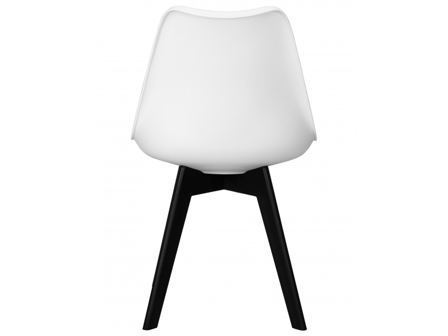 Стул обеденный DOBRIN HARRY, цвет сиденья белый (W-02), ножки пластик черные (В-03)