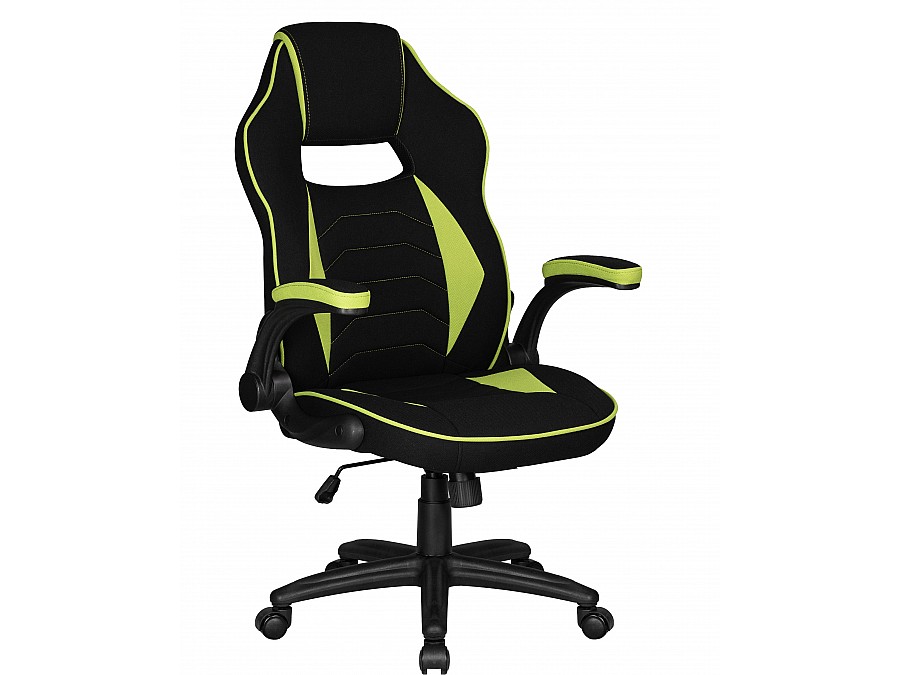 Кресло игровое DOBRIN RICK, черно-светло-зеленый