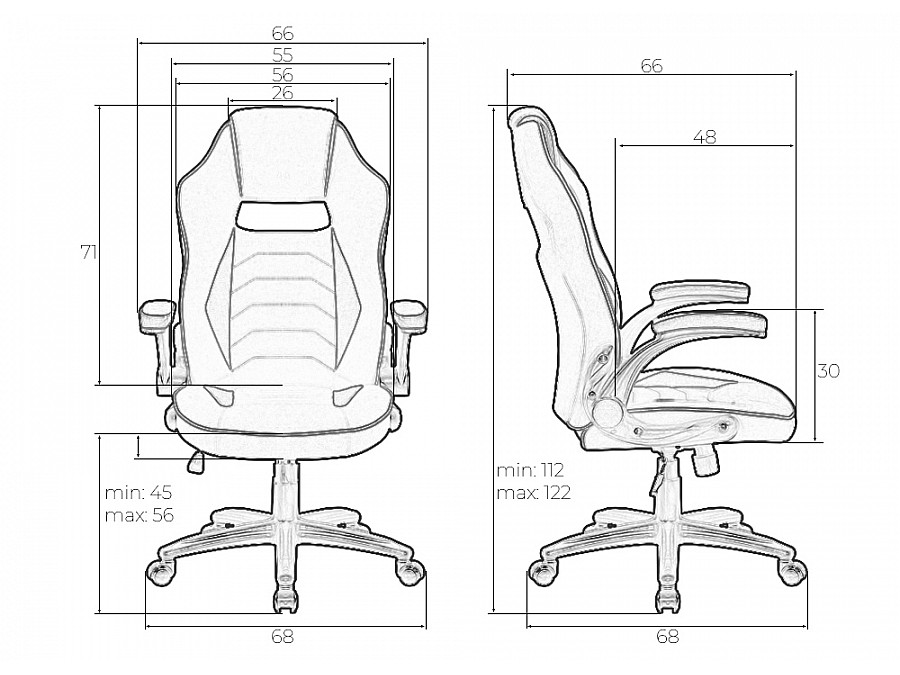 Кресло игровое DOBRIN RICK, черный