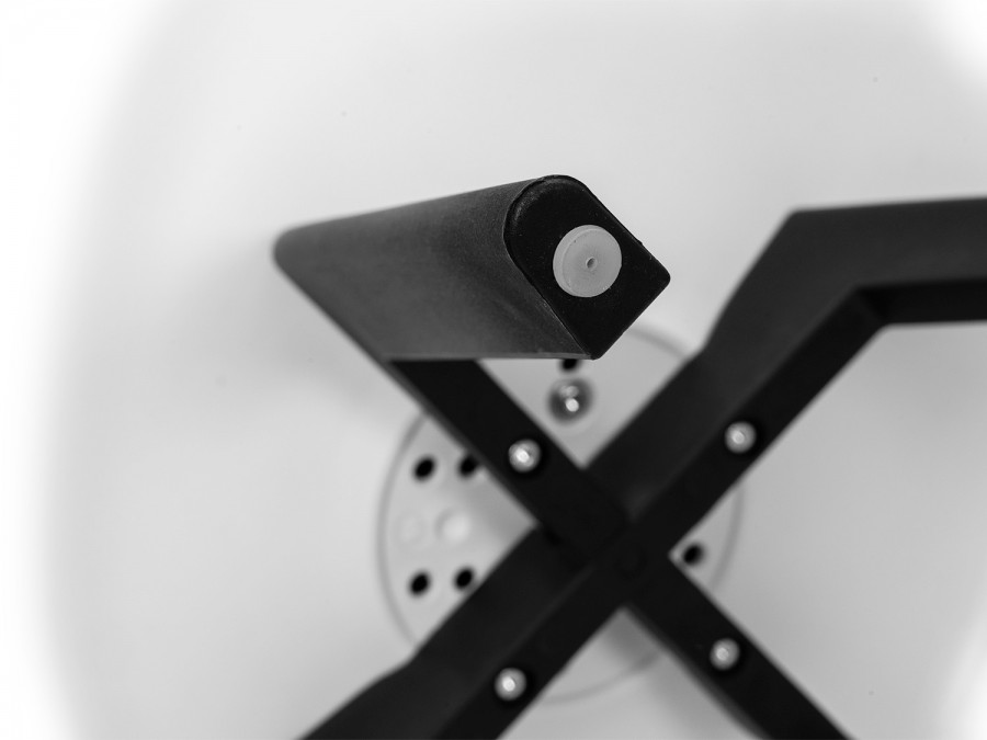 Стул обеденный DOBRIN HARRY, цвет сиденья белый (W-02), ножки пластик черные (В-03)