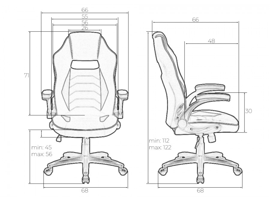 Кресло игровое DOBRIN RICK, черно-желтый