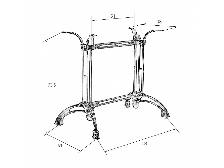 Подстолье обеденное DOBRIN LOUISE WIDE
