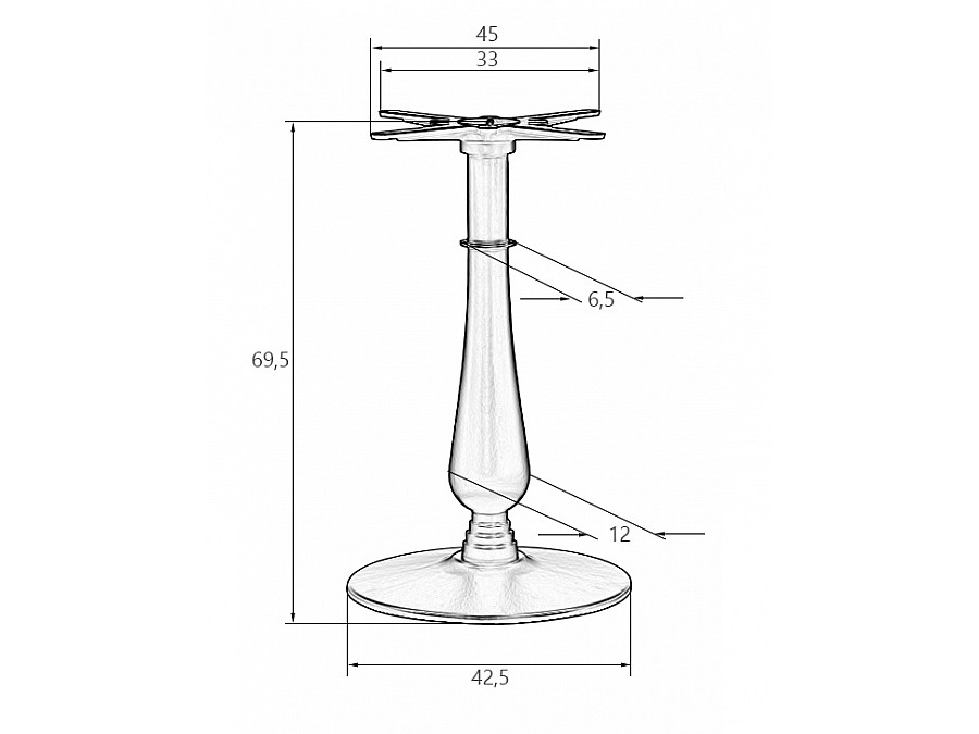 Подстолье обеденное DOBRIN ROLAND