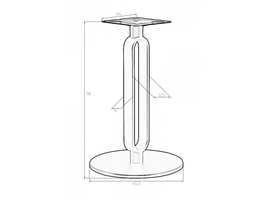 Подстолье обеденное DOBRIN ELAN BLACK