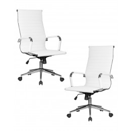 Набор 2 шт Офисное кресло для руководителей DOBRIN CLARK SIMPLE, белый