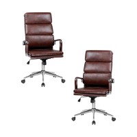 Набор 2 шт Офисное кресло для руководителей DOBRIN ARNOLD, коричневый
