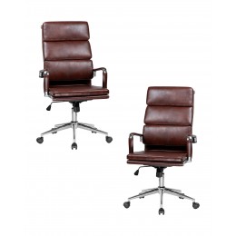 Набор 2 шт Офисное кресло для руководителей DOBRIN ARNOLD, коричневый