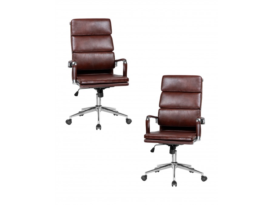 Набор 2 шт Офисное кресло для руководителей DOBRIN ARNOLD, коричневый