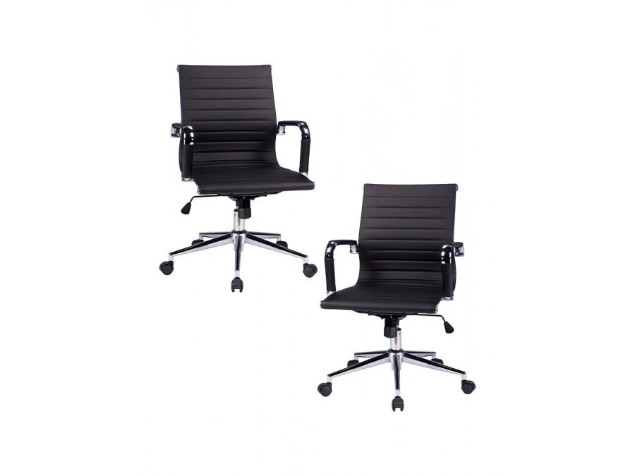 Набор 2 шт Офисное кресло для руководителей DOBRIN CLAYTON, чёрный