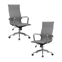 Набор 2 шт Офисное кресло для руководителей DOBRIN CLARK SIMPLE, серый (47)