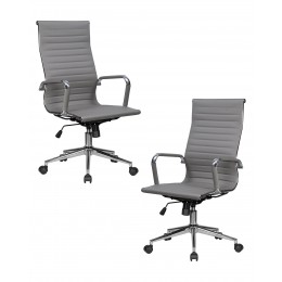 Набор 2 шт Офисное кресло для руководителей DOBRIN CLARK SIMPLE, серый (47)