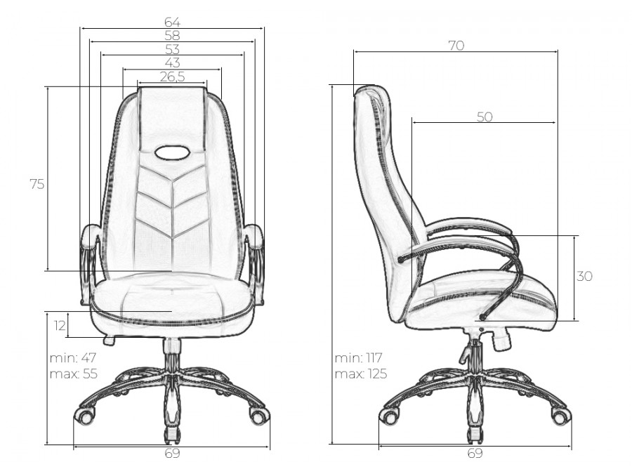 Офисное кресло DOBRIN TOBIAS, черный