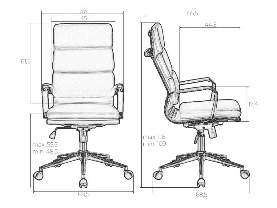 Офисное кресло для руководителей DOBRIN ARNOLD, чёрный