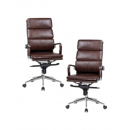 Набор 2 шт Офисное кресло для руководителей DOBRIN ARNOLD, коричневый