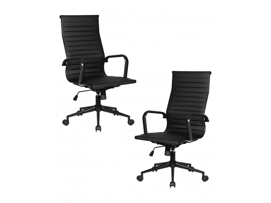 Набор 2 шт Офисное кресло для руководителей DOBRIN CLARK SIMPLE BLACK, чёрный