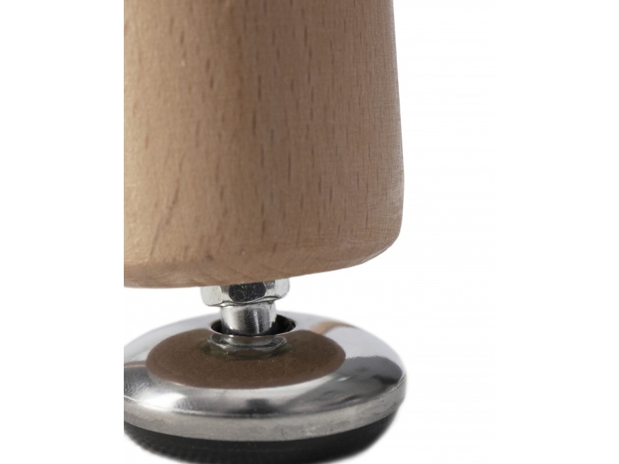 Стол обеденный DOBRIN SERRA WIDE, ножки светлый бук, столешница светло-серая