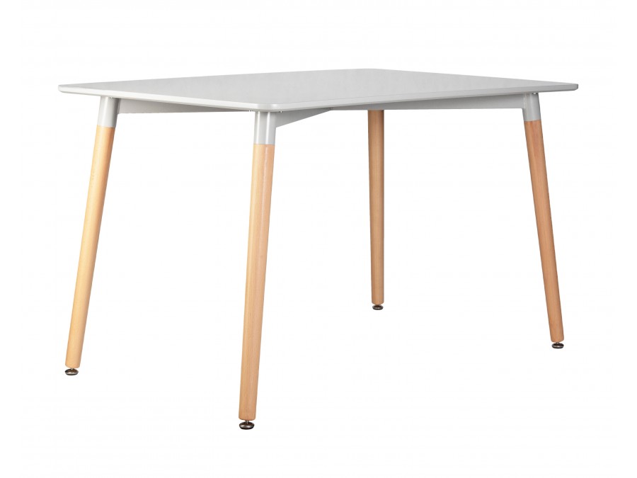 Стол обеденный DOBRIN SERRA WIDE, ножки светлый бук, столешница светло-серая