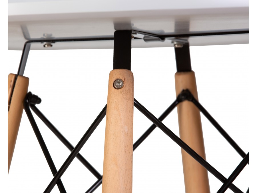 Стол обеденный DOBRIN CHELSEA`80, ножки светлый бук, столешница светло-серый (GR-01)