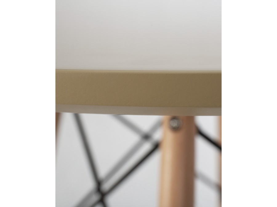 Стол обеденный DOBRIN CHELSEA`80, ножки светлый бук, столешница бежевая