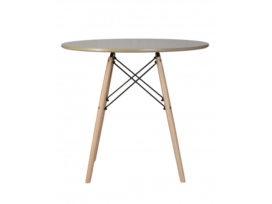 Стол обеденный DOBRIN CHELSEA`80, ножки светлый бук, столешница бежевая