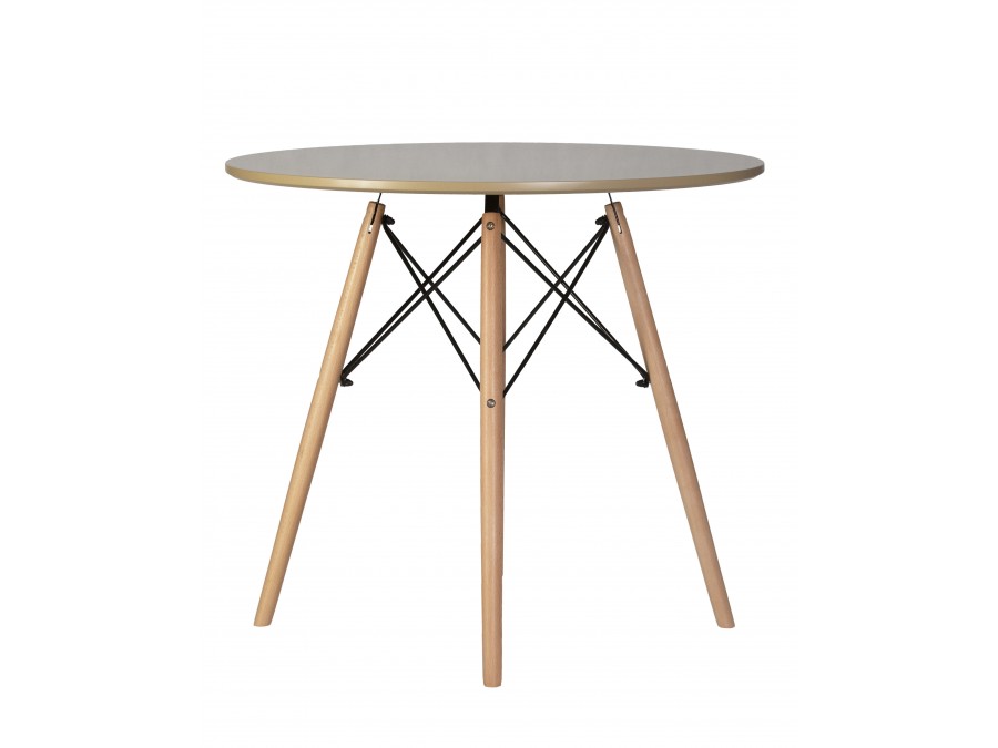 Стол обеденный DOBRIN CHELSEA`80, ножки светлый бук, столешница бежевая