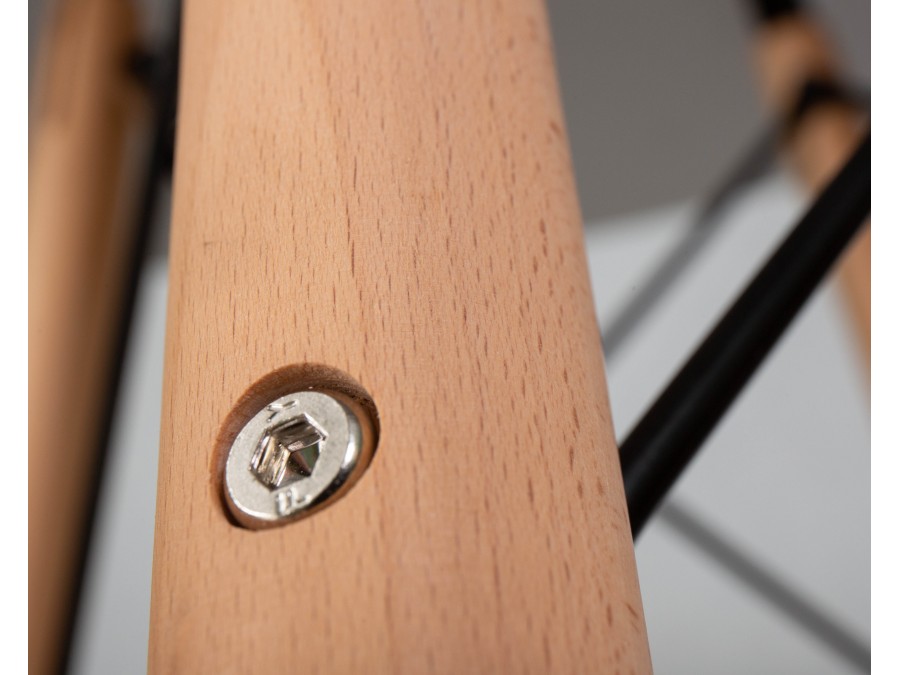 Стол обеденный DOBRIN CHELSEA`80, ножки светлый бук, столешница светло-серый (GR-01)