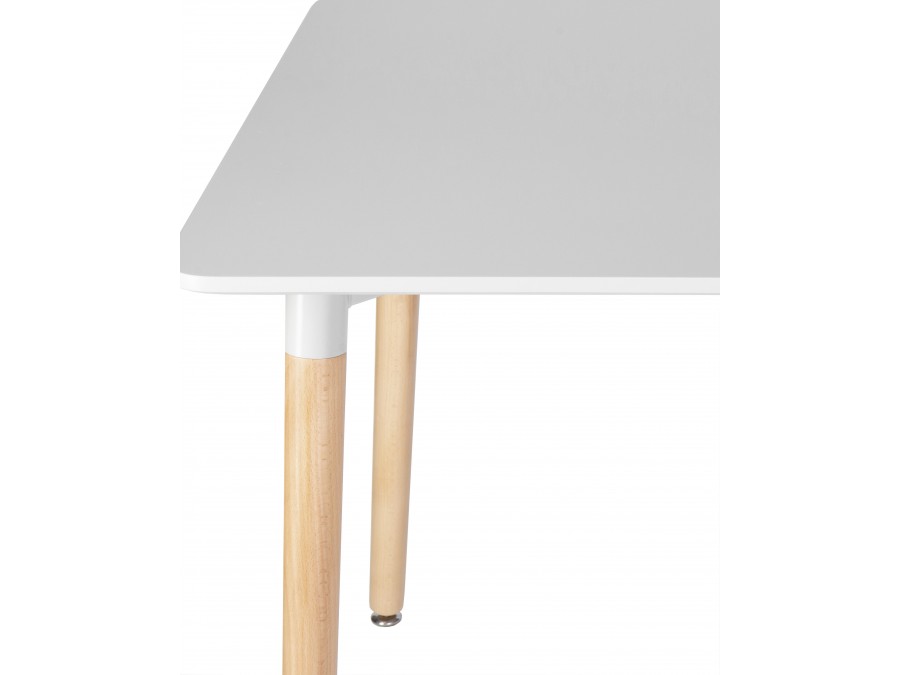 Стол обеденный DOBRIN SERRA, ножки светлый бук, столешница светло-серая