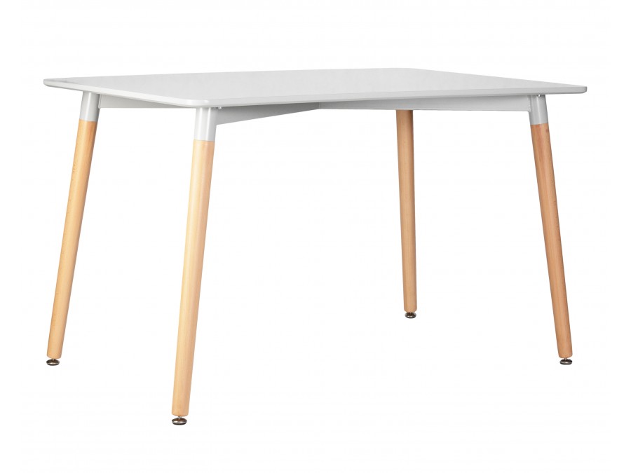 Стол обеденный DOBRIN SERRA WIDE, ножки светлый бук, столешница светло-серая