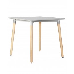 Стол обеденный DOBRIN SERRA, ножки светлый бук, столешница светло-серая