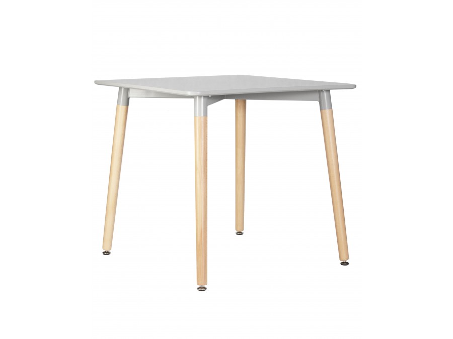Стол обеденный DOBRIN SERRA, ножки светлый бук, столешница светло-серая
