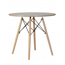 Стол обеденный DOBRIN CHELSEA`80, ножки светлый бук, столешница бежевая